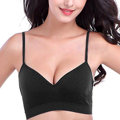 Marilyn E Womens' Racerback Seamless Wirefree Push Up Soft Cup Yoga Sports Bra