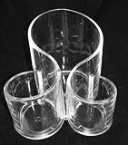 Large Wavy Acrylic Makeup Brush and Cosmetic Holder