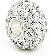 Pro Jewelry .925 Sterling Silver Clear Crystal Charm Bead