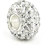 Pro Jewelry .925 Sterling Silver Clear Crystal Charm Bead