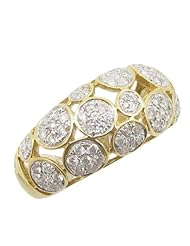 14k Yellow Gold 0.91ctw Diamond Cocktail Ring 10759Y Size 8