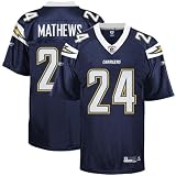 Reebok San Diego Chargers Ryan Mathews Replica Jersey,Blue,XX-Large