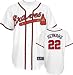 Jason Heyward Jersey: Adult 2010 Majestic Home White Replica #22 Atlanta Braves Jersey