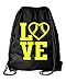 Love Softball Drawstring Bag with Heart Image