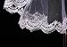 Wedtrend Women's White 1 Tier Applique Edge Wedding Veil with Comb