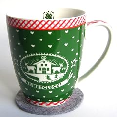 Adelheid Kaffeetasse Heimatgl�ck Gr�n Kaffeebecher Tasse Kaffee Becher B�rotasse Kaffee Tassen