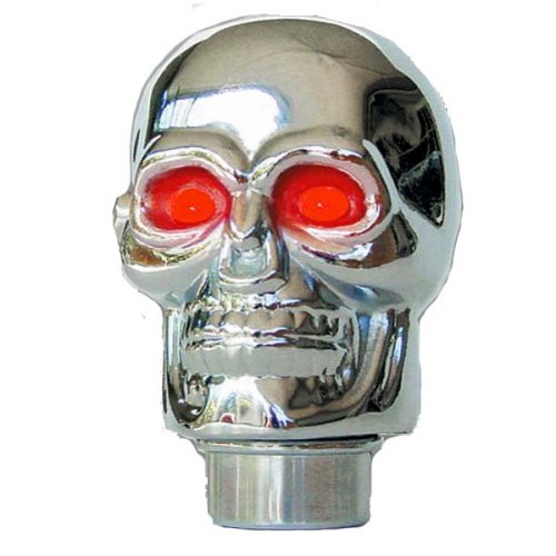 Red Glowing LED Eyes Skull Heavy Aluminum Shift Knob
