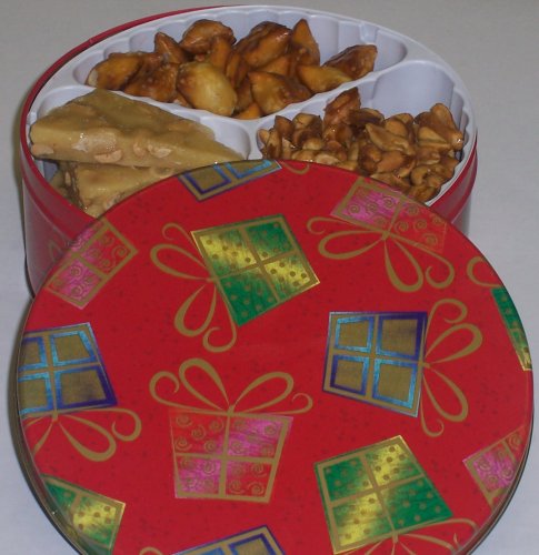 Scott's Cakes 3 Peanut Combo in a Christmas Present Tin by Scott's Cakes