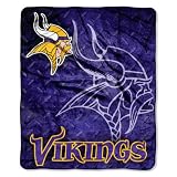 NFL Minnesota Vikings 50-Inch by 60-Inch Raschel Plush "Roll Out" Design