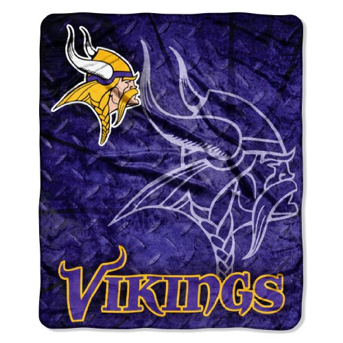 NFL Minnesota Vikings 50-Inch by 60-Inch Raschel Plush 