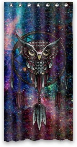 Charming Dreamchater Owl Nebula Shower Curtain 48"x72"