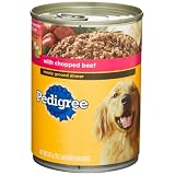 Pedigree Meaty Ground Dinner with Chopped Beef Food for Dogs, 13.2-Ounce Cans (Pack of 24)