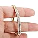 Jstyle Women's Stainless Steel Gold Tone Hoop Earrings for Girls Oval Rhinestone Piercing 30MM