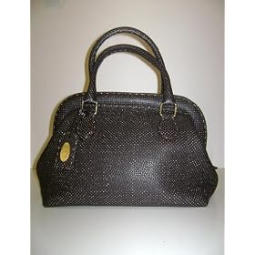 Fendi Handbags Dark Brown with Gold Satchel Leather 8BN127