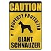 schnauzer11 - CAUTION PROPERTY PROTECTED BY GIANT SCHNAUZER PARKING SIGN