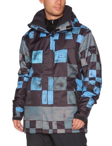 Quiksilver Men's NEXT MISSION PRINTED INS JKT-Next Mission Printed INS Snow Jackets - Black, Medium