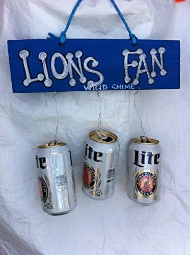 Detroit Lions Beer Can Wind Chime