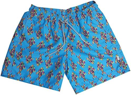 VIDRIC Mens Fish Galore Swim Shorts M Blue