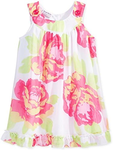 Blueberi Boulevard Little Girls Chiffon Ruffle-Bottom Floral Dress (2t)