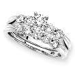 14K White Gold 1 1/4 ct. Diamond Bridal Engagement Set
