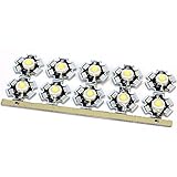 10個　3W　ハイパワー　白色　LED電球　エミッタ6000K-6500K　20mmスターベース