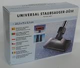 Produkt-Bild: Universal Staubsaugerd&uuml;se, Gr&ouml;sse: 20,2 x 15 x 5,5cm, mit 2 breiten Fusselb&uuml;rsten aus Velour, auch feinste Fussel und Tierhaare werden entfernt