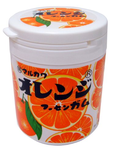 丸川製菓 オレンジマーブルガムボトル 130g