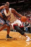 Charlotte Bobcats v Miami Heat: Chris Bosh Photographic Poster Print by Victor Baldizon, 28x42