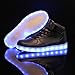 CIOR High Top Led Light Up Shoes 11 Colors Flashing Rechargeable Sneakers for Mens Womens Girls Boys,101B,01,35
