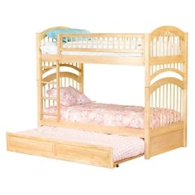 Windsor Twin/Twin Bunk Bed with Trundle Bed - Natural Maple