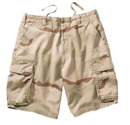 Tri-Color Desert Camouflage Vintage Paratrooper Cargo Shorts