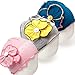 Bundle Monster 3 pc Baby Girl Infant Soft Cotton Knit Pattern Flower Hat Beanies