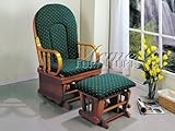 Glider/Ottoman w/ Green Cushion