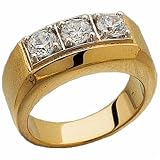 1.00Ct. T.W. Round Brilliant Cut Diamonds, 14K Yellow Gold.