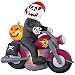 Air-Blown Inflatable Skeleton on Motorcycle - Large