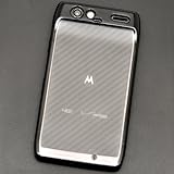 Black & Clear Plain Elegant Ultra-Premium Hybrid Gel Rubber Molded Plastic Case Skin Cover for Motorola Droid RAZR + DragonCell Premium Clear Film Screen Protector Armor