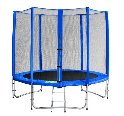 Imagen 6 de SixBros - SixJump CST245/L1612 2,45 M Trampolín de jardín azul examinado por Intertek/GS| Escalera|Red de seguridad|Lluvia cobertura