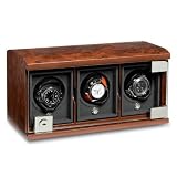 Triple Briarwood Watch Winder - Rotobox by Underwood