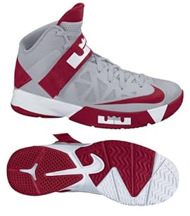 Nike 525017003 Zoom Soldier VI TB Men's Basketball Shoes (Wolf Grey/Gym Red-White)