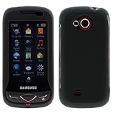 GTMax Durable Hard Rubber Snap On Crystal Cover Case - Black for Verizon Sa ....