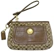 Coach Ergo Signature Khaki/Tobacco Wristlet