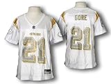 San Francisco 49ers Frank Gore NFL Womens Fashion Jersey, White