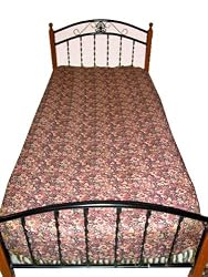 Elegant Mauve Pink Floral Pashmina Bedspreads Reversible Coverlet Twin Sofa Throw