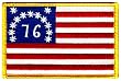 American Flag Embroidered Patch Bennington 1776 Version Iron-On United States