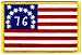 American Flag Embroidered Patch 1776 Version USA United States of America Bennington Emblem