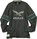Reebok Philadelphia Eagles Black Vintage Applique Throwback Shirt (M=40)