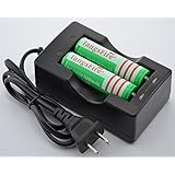 Tangsfire 18650 3600mah 3.7v Rechargeable Li-ion Battery (Pair) + Charger Combo