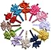 Qandsweet Baby Girl Headbands with Hair Flower Accessories (Bows-12colors)