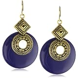 Zara Terez Antique Stone Lapis Donut Glass Gol