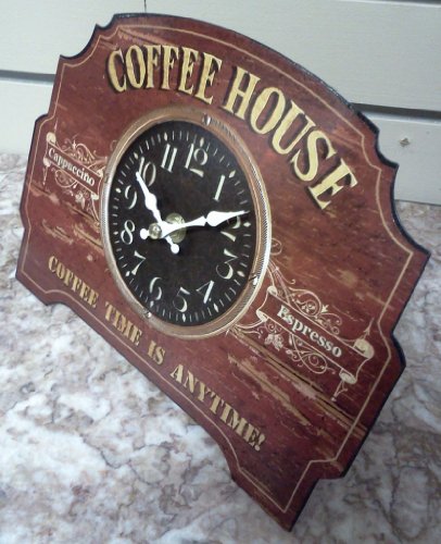 Tin Coffee House Sign / Clock